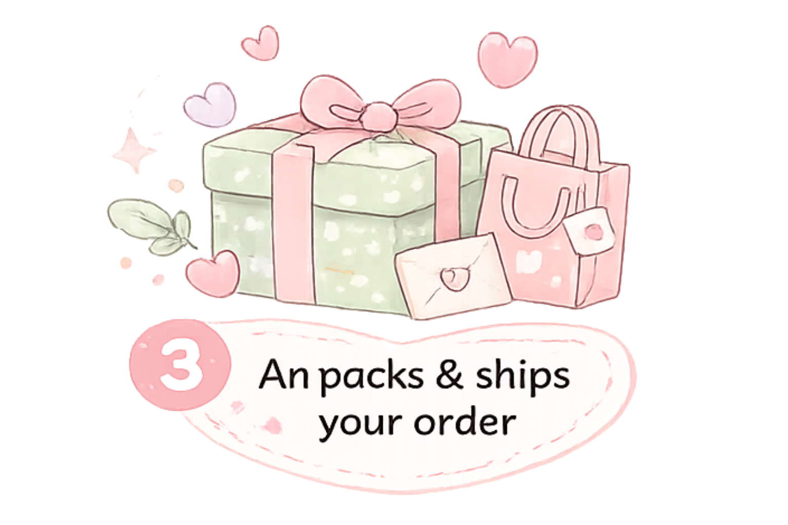 Step 3 — An packs and ships your order